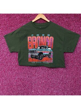 Junk Food Clothing Ford Bronco Off Road Ready Flea Market Women's Crop Tee Small